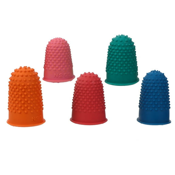 LEORX 10pcs Rubber Finger Tips Finger Pads Grips Thick Reusable Finger Protector