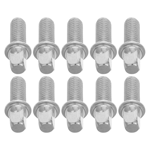 LEORX 10pcs Tuner Lug Nuts for Instrument Maintenance Iron Silver Plated for Musicians