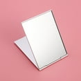 thumbnail image 1 of LEORX 11.5*8cm Portable Folding Makeup Mirror Single Side Travel Shaving Makeup Mirror (Silver), 1 of 8
