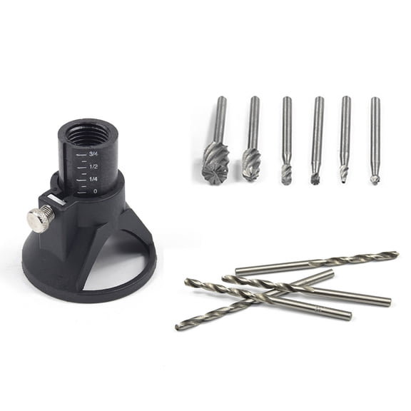 LEORX 11Pc Limiting Stopper Milling Burrs Set for Machine Use Assorted Color Rotary Tool