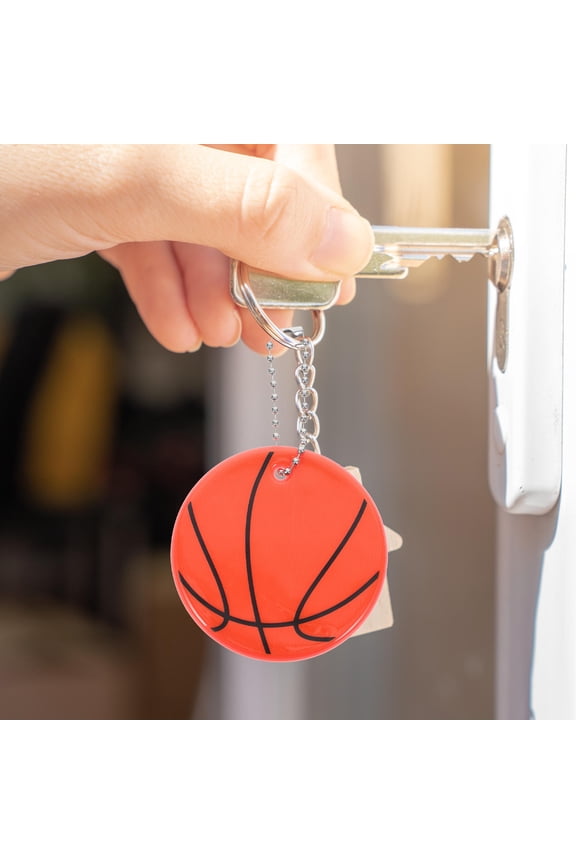 11Pc Creative Basketball Reflective Keychain Charm for Sports and Traffic Safety