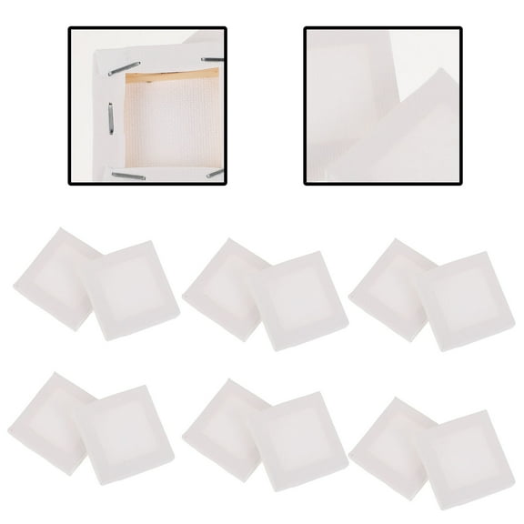 LEORX  12 Pcs Stretched Square Canvas Boards for Painting Picture Frame Child