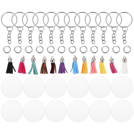 LEORX 12 Sets of DIY Kit Keychain Kit for DIY Assorted Color Handmade ...