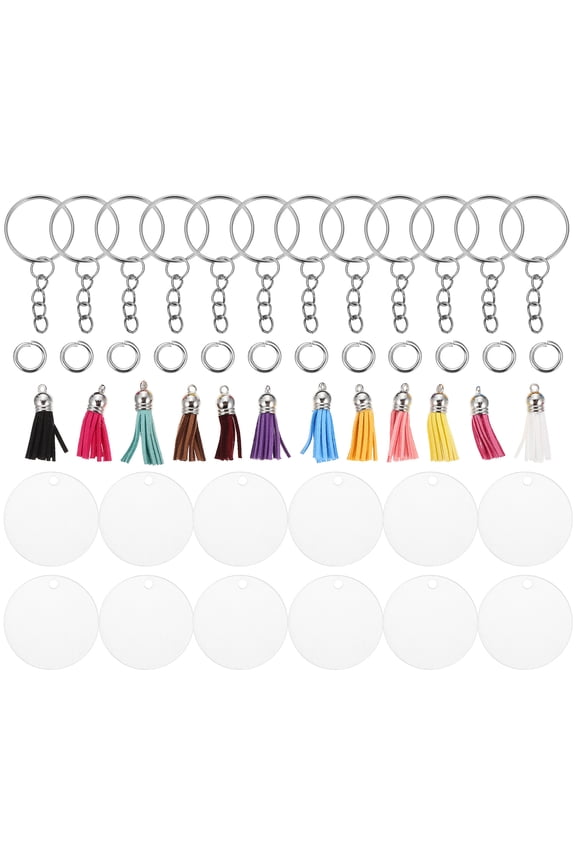12 Sets of DIY Kit Keychain Kit for DIY Assorted Color Handmade Crafts for Adults
