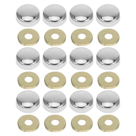 LEORX 12Pack Decorative Screw Covers Round Copper Hardware Covers Enhances Aesthetics 0.59X0.59X0.08In
