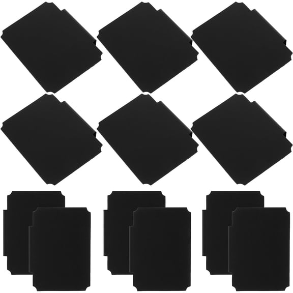 LEORX 12Pcs Erasable Labels Black PP for Product Display Solutions