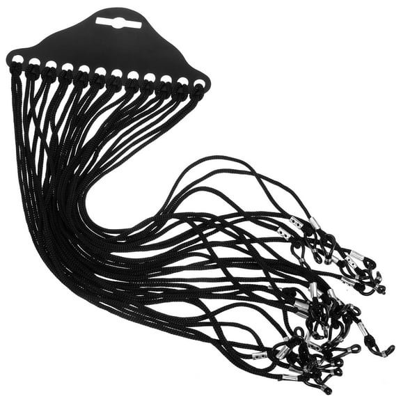 LEORX 12Pcs Eye Glasses Strap Black 26.4 Inch for Durable and Easy Use