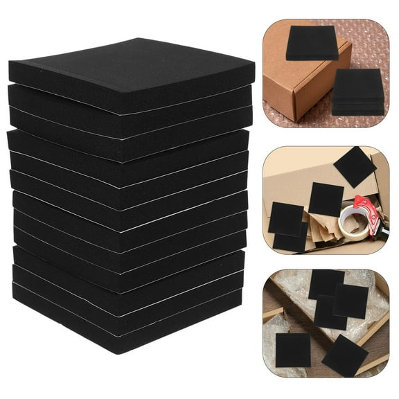 LEORX 12Pcs Foam Pads Self Adhesive Sheets Heat Resistant Insulation Board Soft Padding for Crafts and DIY Projects