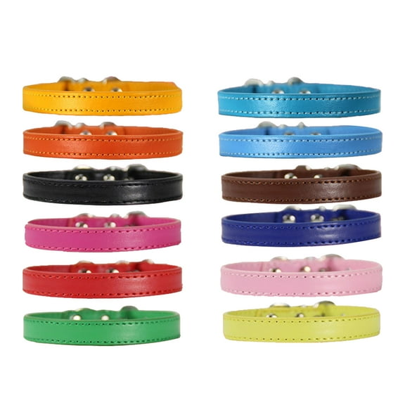 LEORX Soft Collar Random Color 12Pcs Comfortable Dog Collar Pet Accessory