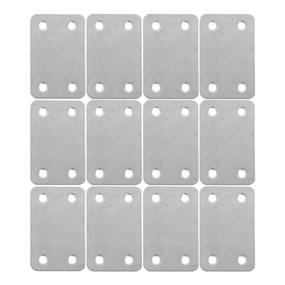 LEORX Flat Corner Brackets Stainless Steel 12Pcs 2.36X1.45X0.06in