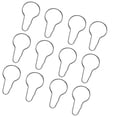 thumbnail image 1 of LEORX 12Pcs Stainless Steel Metal Shower Curtain Hooks Smooth Gliding Action For Bathroom Use, 1 of 8