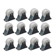 LEORX 12Set Small Wheels Furniture Casters for Home Use and Office Use 1 Inch