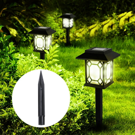 LEORX 12Pcs Lightweight Black Landscape Spike for Outdoor Lawn Lamp Installation