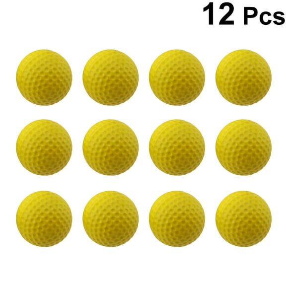 LEORX 12pcs High Elastic Training Balls For Practice Durable Yellow For Perfecting Swings And Approach Shots