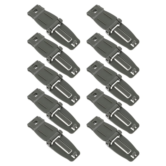 LEORX 12pcs Hiking Bag Buckle Grey Nylon for Outdoor Adventures with Friends
