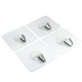thumbnail image 1 of LEORX 12Pcs Strong Adhesive Hooks Plated Silver with Easy Installation and Home Wall Hooks, 1 of 7