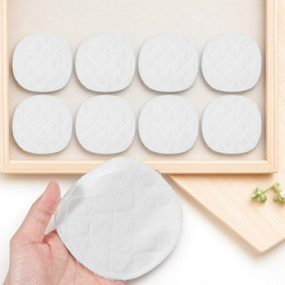 LEORX 12Pcs White Cotton Reusable Pads Ultra Absorbent Washable Comfortable Bra Inserts