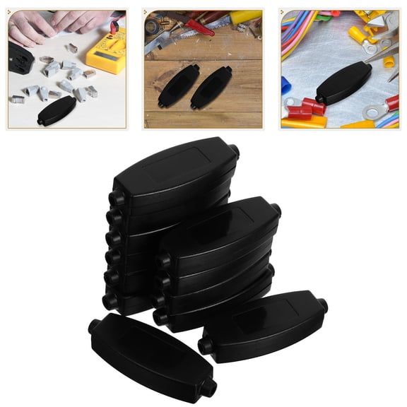 LEORX 12pcs Waterproof Electrical Box For Industrial Equipment Black ABS Plastic