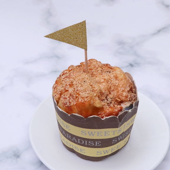 LEORX 15Pcs Cake Topper Flags for Cakes and Cupcakes 8.0x3.2x0.1in