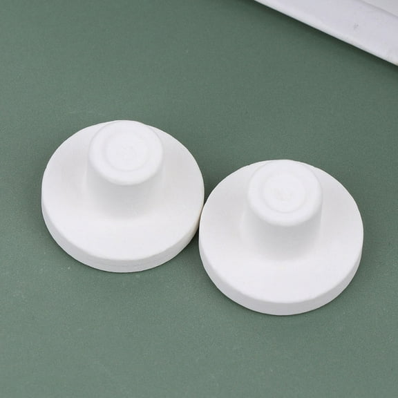 LEORX 15Pcs Ceramic Coral Plugs for Aquarium Decor White 2.1X0.8in Round