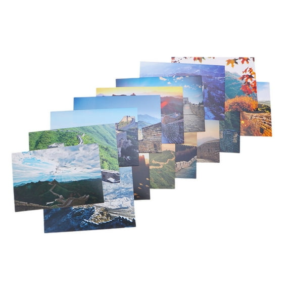 LEORX 15Pcs Travel Postcard Assorted Color Paper Postcards for Mailing Scrapbooking Projects