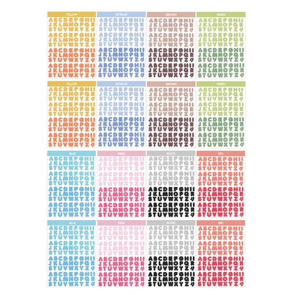 LEORX 16 Sheets of Self Adhesive Scrapbook Stickers Assorted Color for Artists