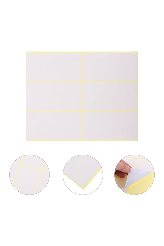 180Pcs Blank Sticky Labels Rectangle Shape for Kitchen Organization Items