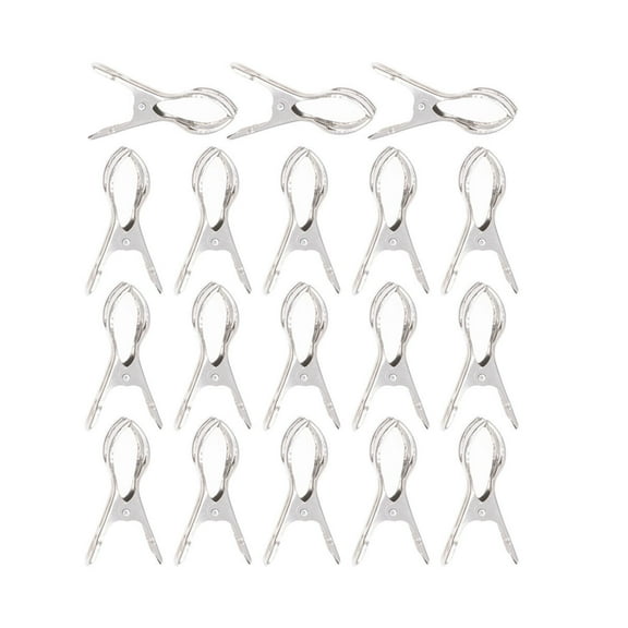 LEORX Sweater Clips Silver Stainless Steel 18Pcs Jumbo Size Rust Resistant