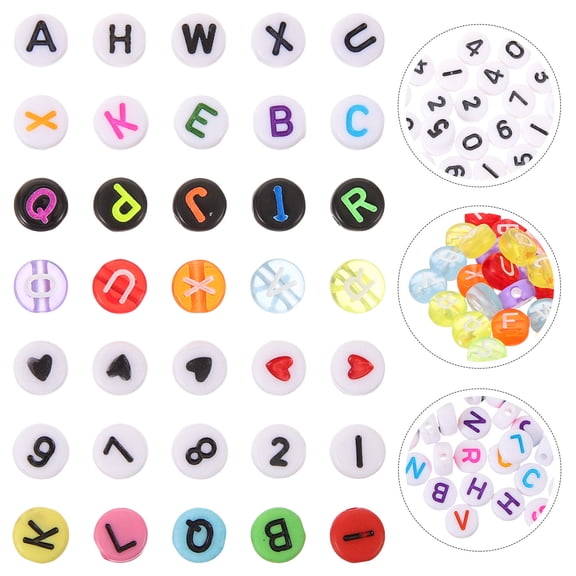 LEORX 1900Pcs Craft Making Loose Beads Acrylic Letter Beads for Friends Diy Crafts and Jewelry Making