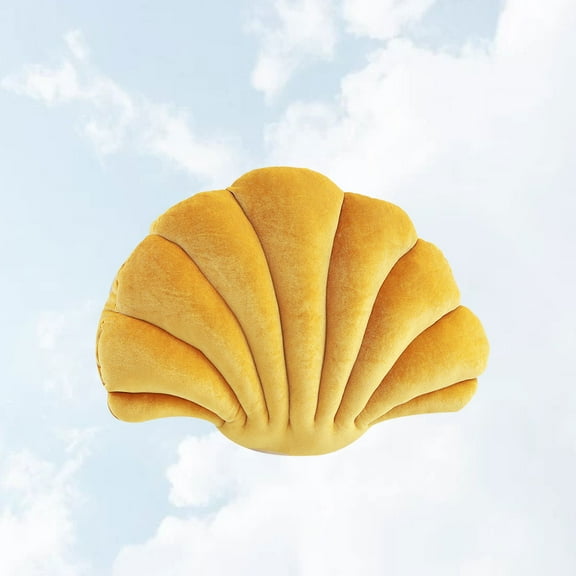 LEORX 1Pc Unique Shell Shape Throw Pillow Plush Back Cushion for Home Decoration