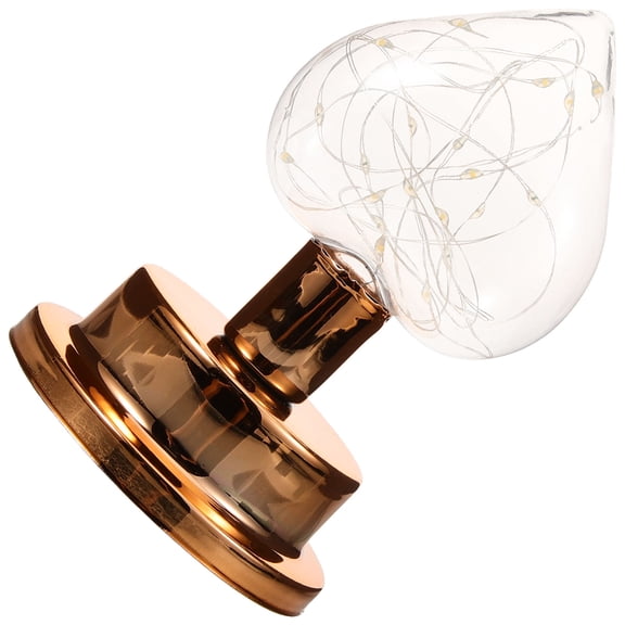 LEORX 1Pack Bedroom Night Light Copper Wire Multi Colored Heart Shaped For Outdoor Decoration 5.9x3.9x3.9in