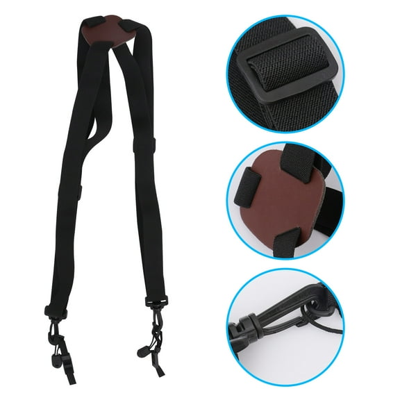 LEORX 1Pack Binocular Chest Strap Black Nylon Rubber Metal Quick Adjustable Length Comfort Fit For Camera Telescope Hunting Fishing Nature Watching