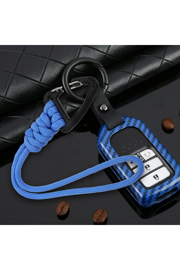 1Pack Blue Polyester Keychain Wrist Strap Keychains for Men Women Outdoor Use 7.47X0.20X0.20in