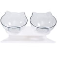 thumbnail image 1 of LEORX 1Pack Double Pet Bowls Plastic Dog Drinking Bowl for Pet Owners Shop Use, 1 of 8