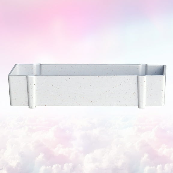LEORX 1Pack Durable Flower Pot White Rectangular plant for Succulent Enthusiasts