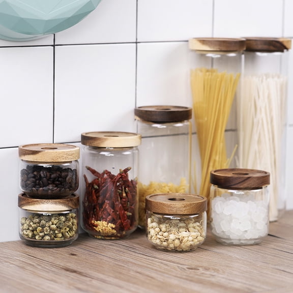 LEORX 1Pack Glass Storage Can Heat-Resistant Moistureproof for Households 1700Ml