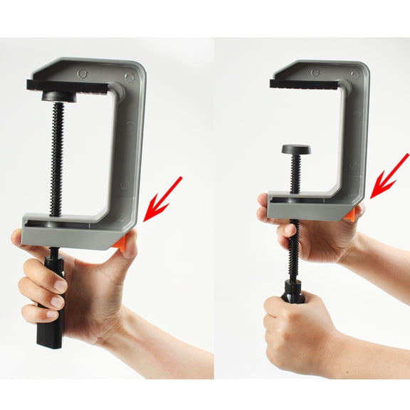 LEORX Aluminum Alloy Wood Clip Quick Release C Clamp with Thickening Gasket