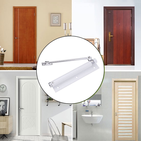 LEORX 1Pack Hidden Door Hinge Aluminum Alloy Ivory White for Indoor Door Home Use