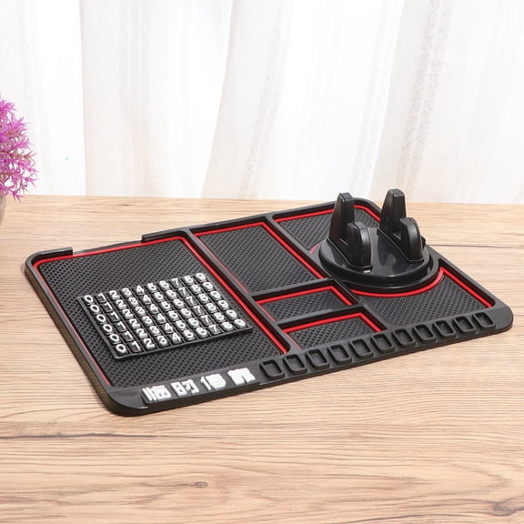 LEORX 1Pack Luxurique Car Phone Holder Mat PVC Rosy Dashboard Storage For Car Accessories