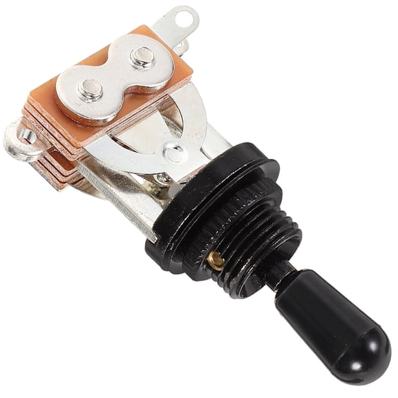 LEORX 1Pack Metal Pickup Selector Toggle Guitar Toggle Switch Black for Electric Guitar Accessory 2.1x1.3x0.8in
