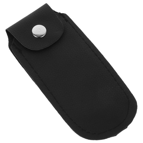 LEORX Harmonica Bag Black Leather 1Pcs 5.1X2.4X0.08In