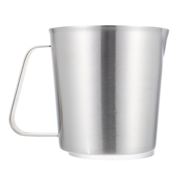 LEORX 1Pack Silver Kitchen Measuring Jug Silver Food Grade Stainless Steel Milk Frothing Home Users