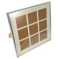 thumbnail image 1 of LEORX 1Pack Standing Picture Frames Table Picture Holders 9 Compartments Simple Style Silver Square Home Office Use, 1 of 8
