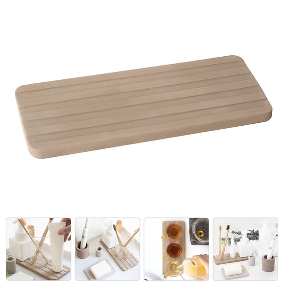 LEORX 1Pack Toilet Tray Water Absorption Diatomite Simple Design for Tearoom Use