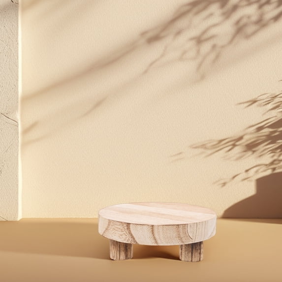 LEORX 1Pack Wood Stand for Indoor Use Durable Storage .9x4.9x1.6in