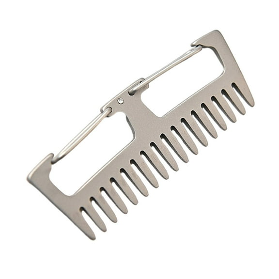 LEORX 1Pc Anti-static Comb Titanium Alloy Keyring for Key Organizer Use