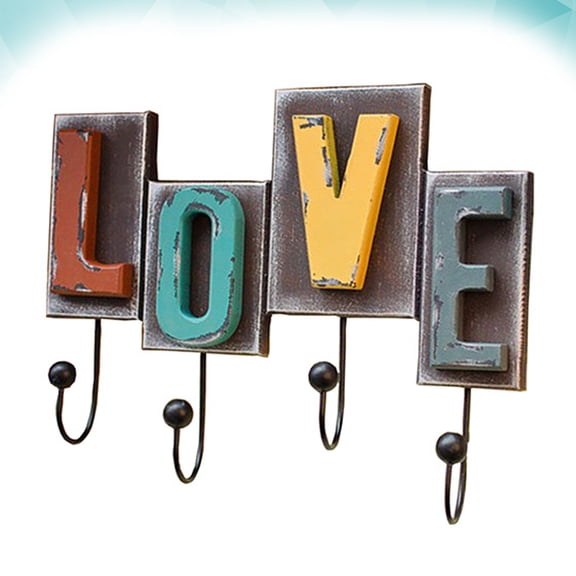 LEORX 1Pc Entryway Wall Hooks Wood Sky-blue for Homeowners Organizing Decorators