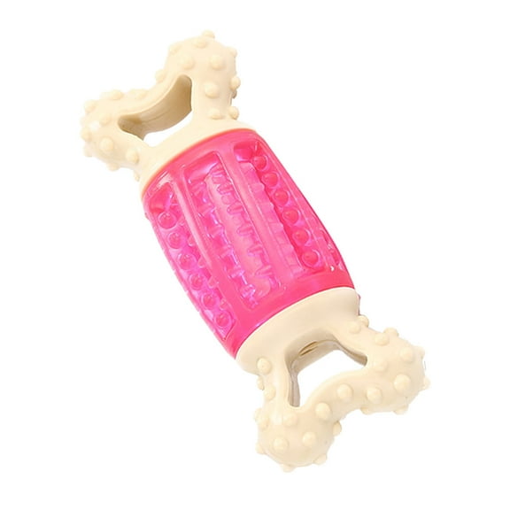 LEORX Pink Dog Toy Puppy Dog Toys Plastic Bite Indoor Play 1Pc