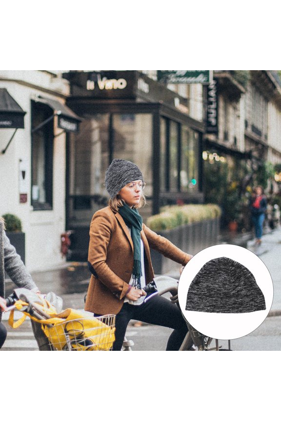 1Pc Simple Design Beanie Hat Windproof Grey for Fishing Winter Activities