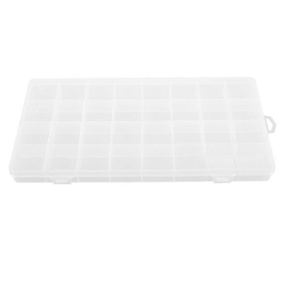 LEORX 1Pcs Bead Organizer Storage Box Transparent Rectangular Large Capacity Dustproof Impact Resistant